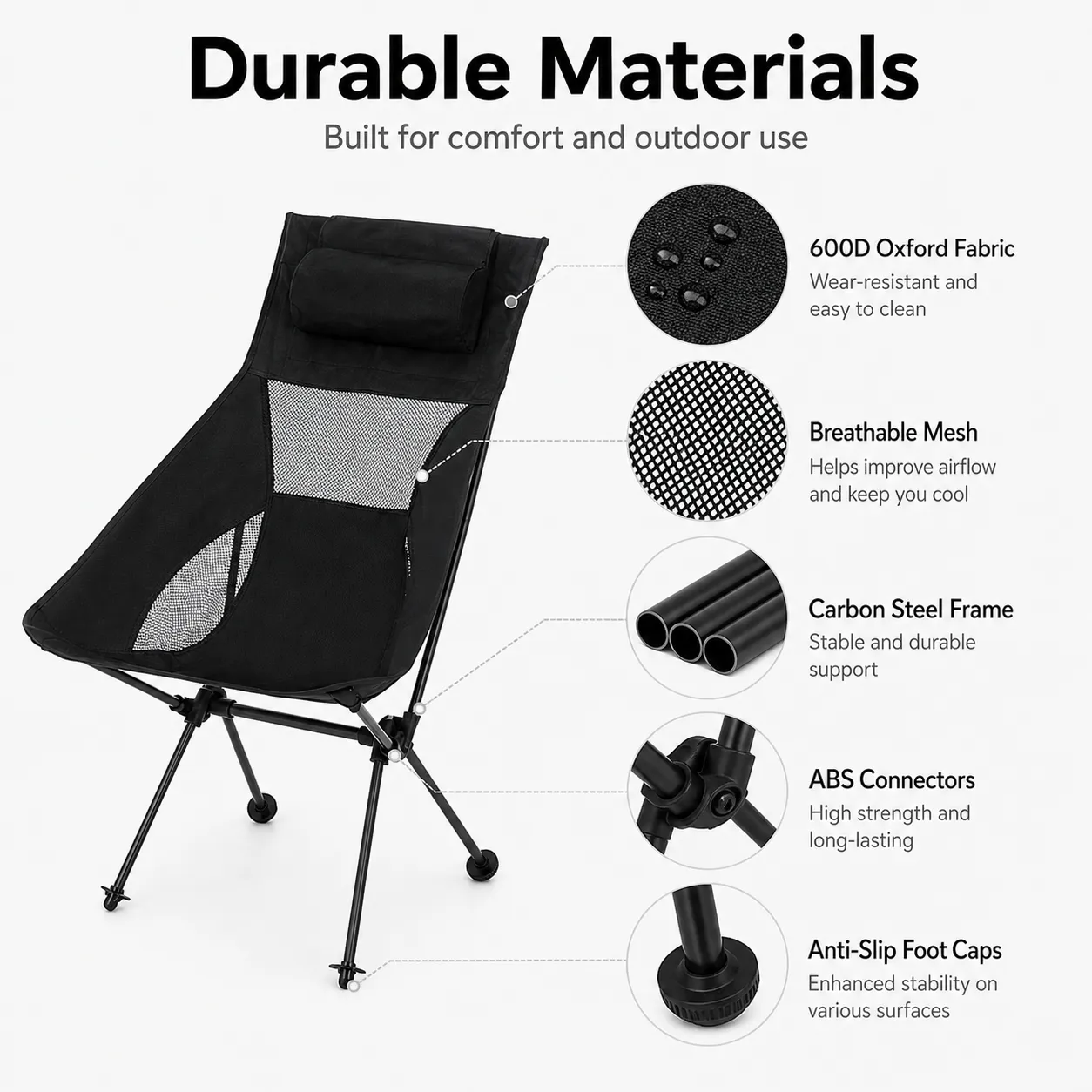 Ultra-Light Steel Frame Folding Chair