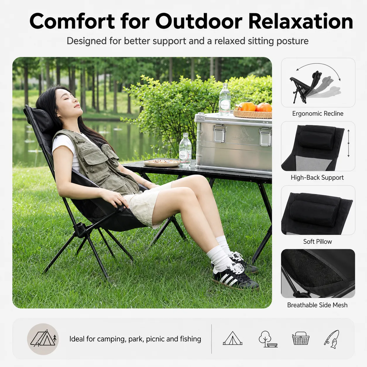 Ultra-Light Steel Frame Folding Chair