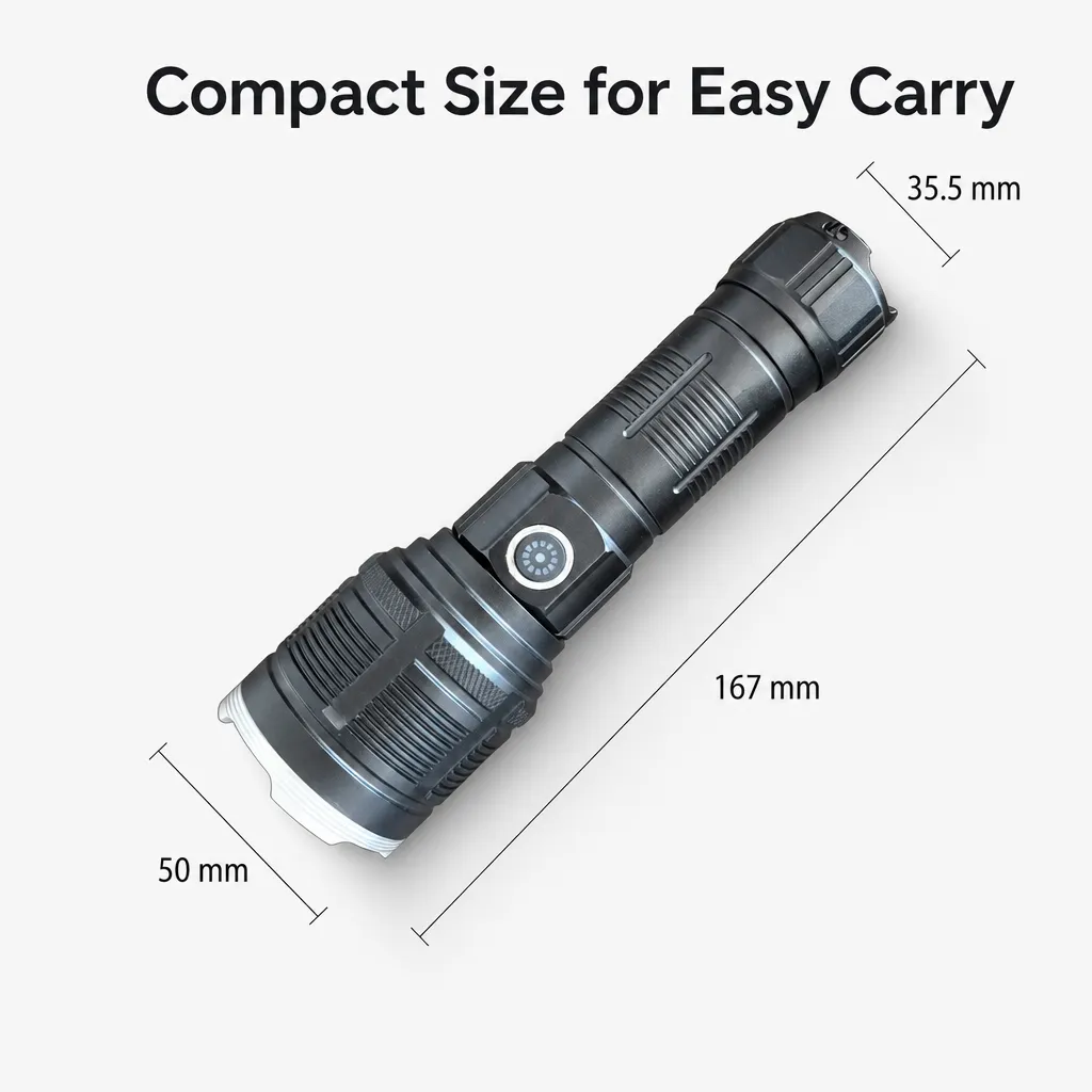 G172 10 W Laser Zoom Flashlight 1000 lm Aluminum Alloy 26650 Battery Torch