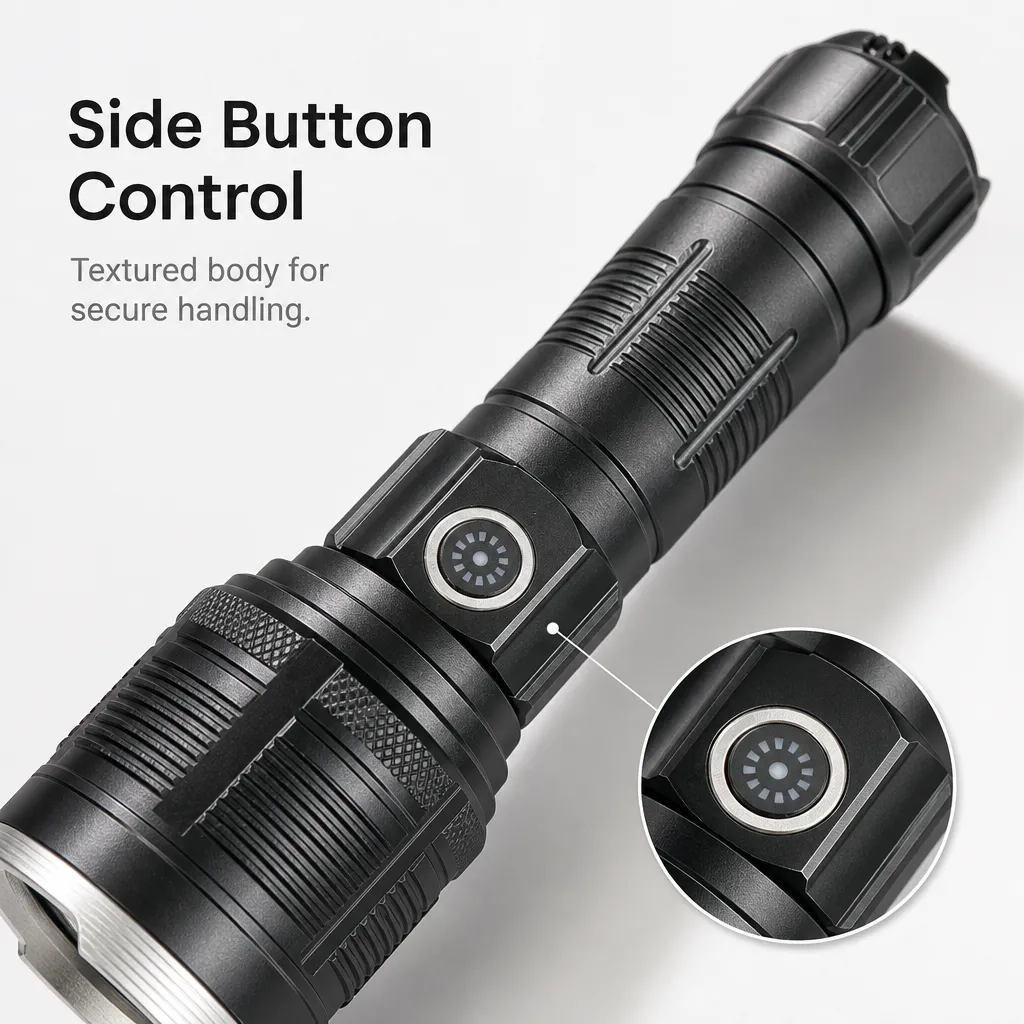 G172 10 W Laser Zoom Flashlight 1000 lm Aluminum Alloy 26650 Battery Torch