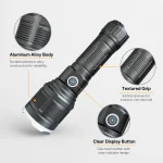 G172 10 W Laser Zoom Flashlight 1000 lm Aluminum Alloy 26650 Battery Torch