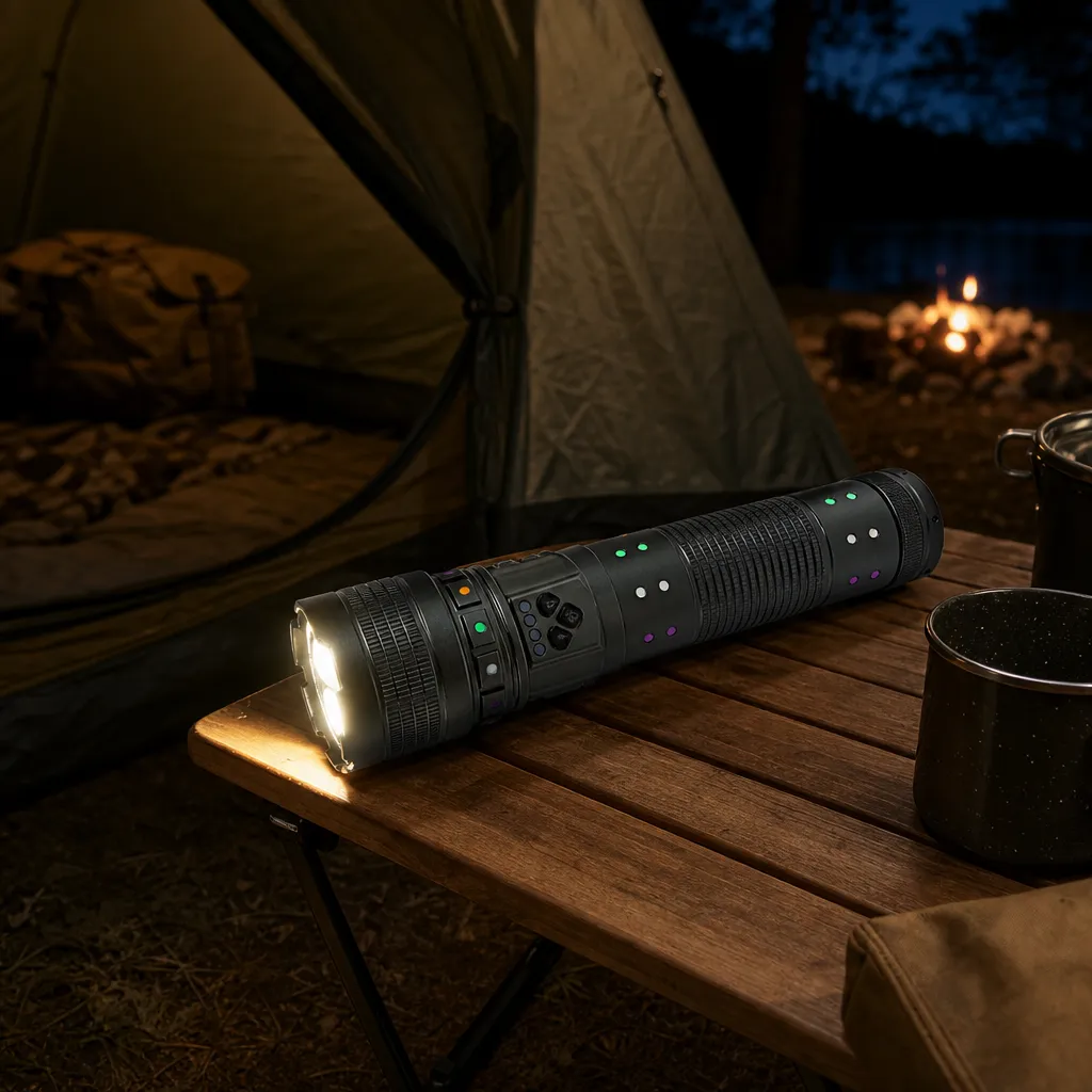 G300Y 10 W Three-Light-Source Rechargeable Aluminum Alloy Zoom Flashlight