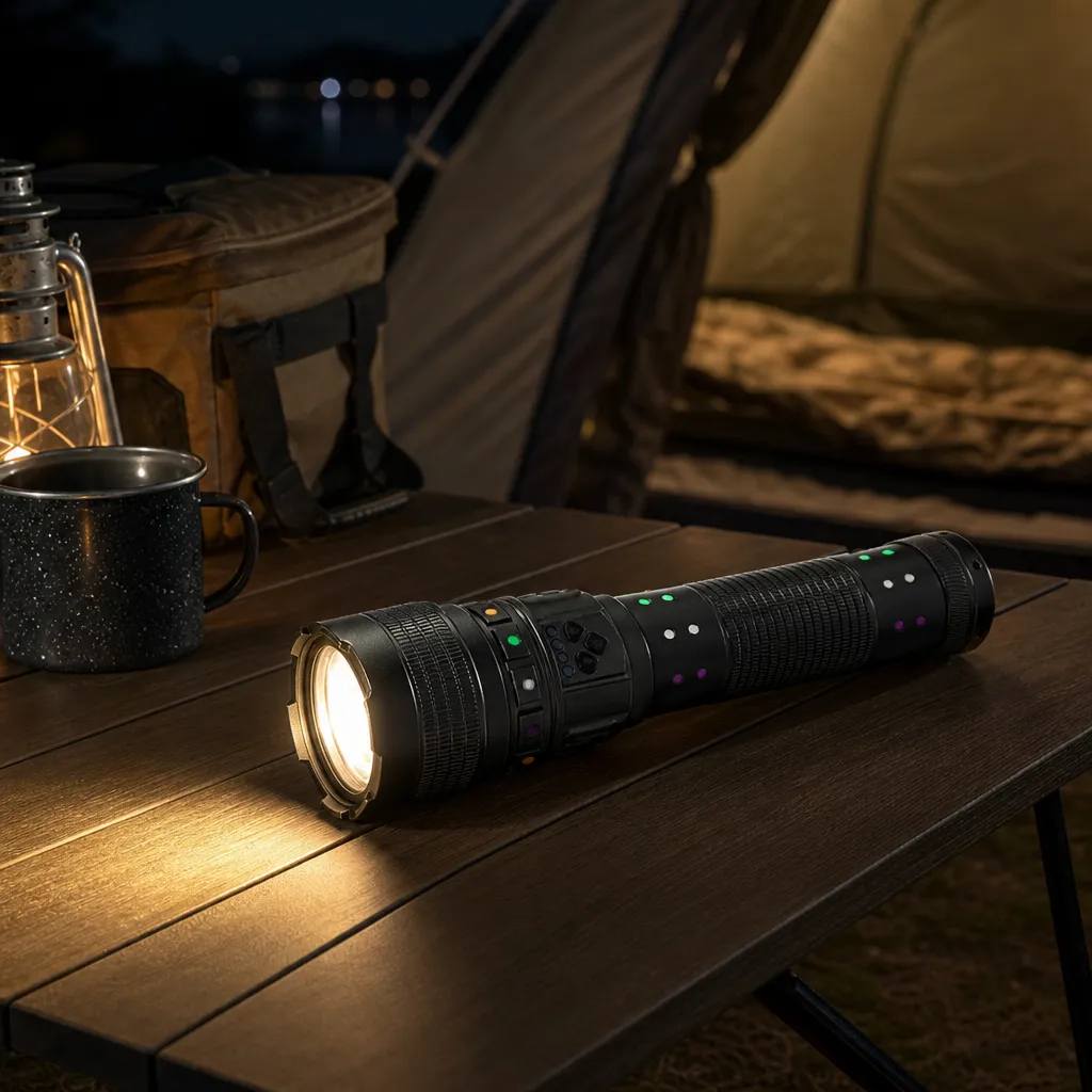 G300Y 10 W Three-Light-Source Rechargeable Aluminum Alloy Zoom Flashlight