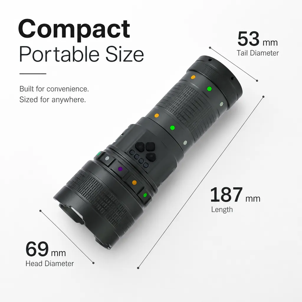 G301Y Aluminum Alloy Rechargeable Zoom Flashlight