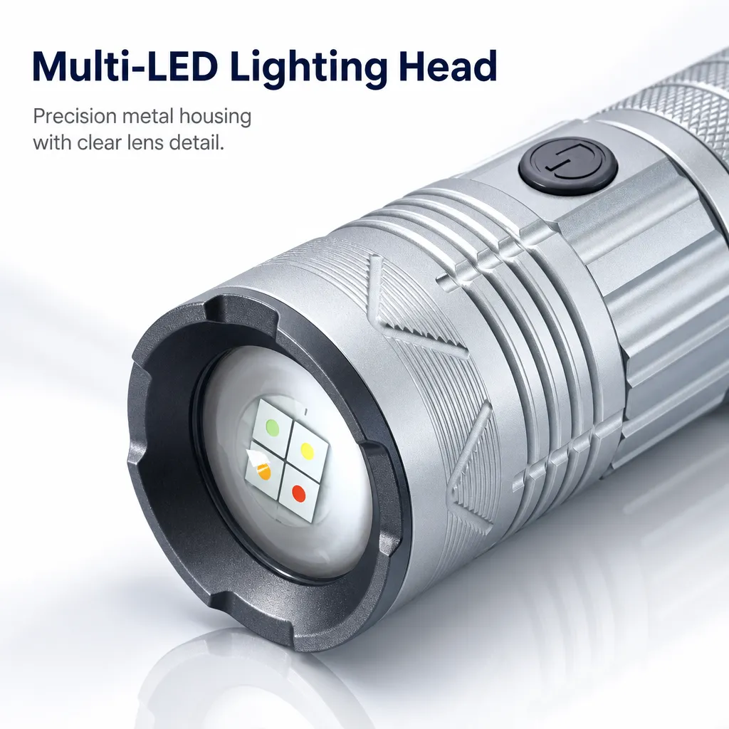 G403 4x20 W White Laser Zoom Flashlight 1000 lm Aluminum Alloy