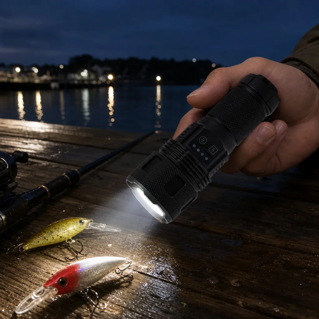 G404 Rechargeable Laser Flashlight Zoomable Tactical Torch