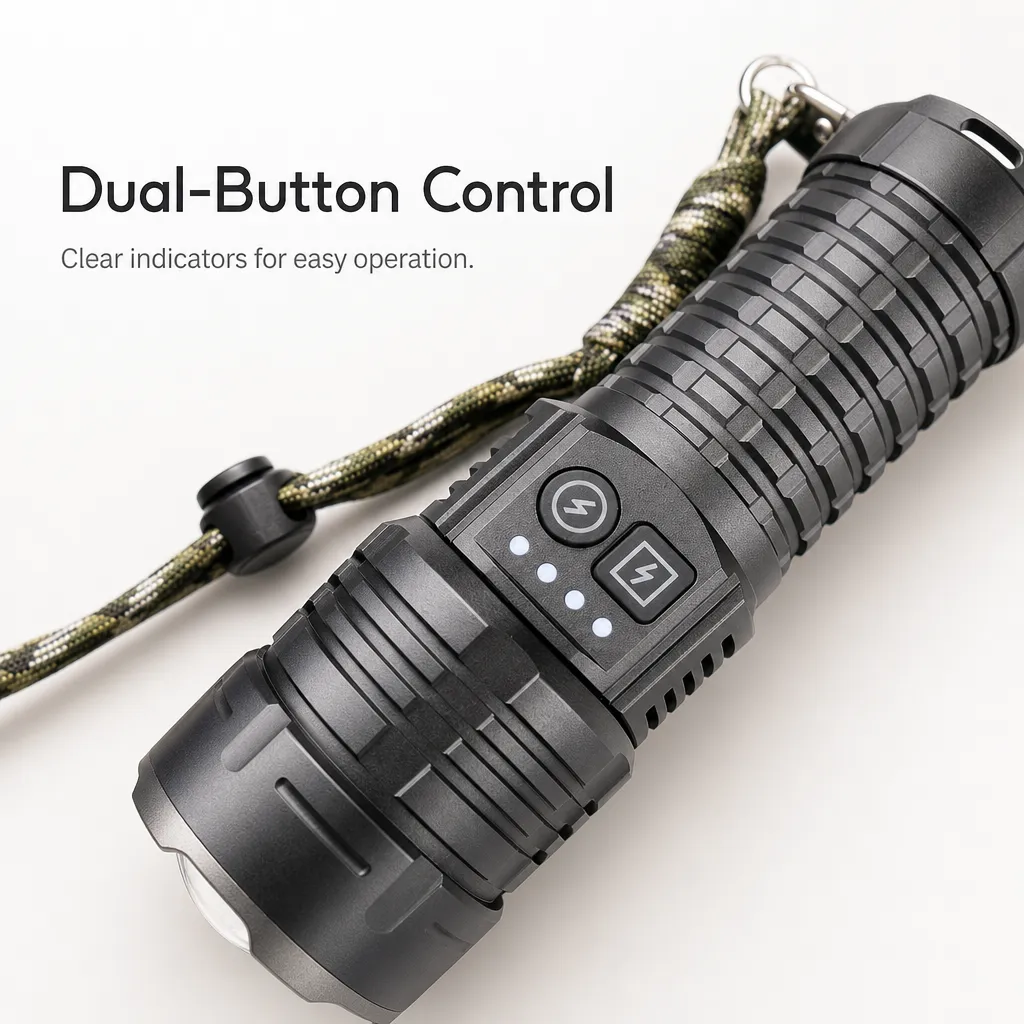 G405 Rechargeable Laser Flashlight Zoomable Tactical Torch