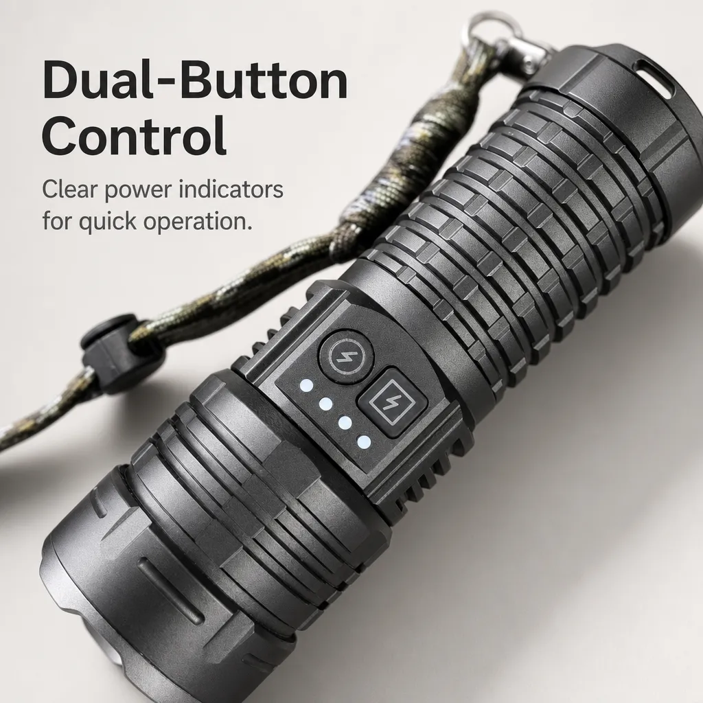 G405 Rechargeable Laser Flashlight Zoomable Tactical Torch