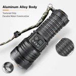 G405 Rechargeable Laser Flashlight Zoomable Tactical Torch