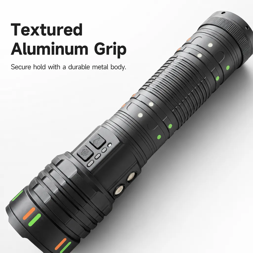 G420Y Rechargeable Laser Flashlight Zoomable Tactical Torch