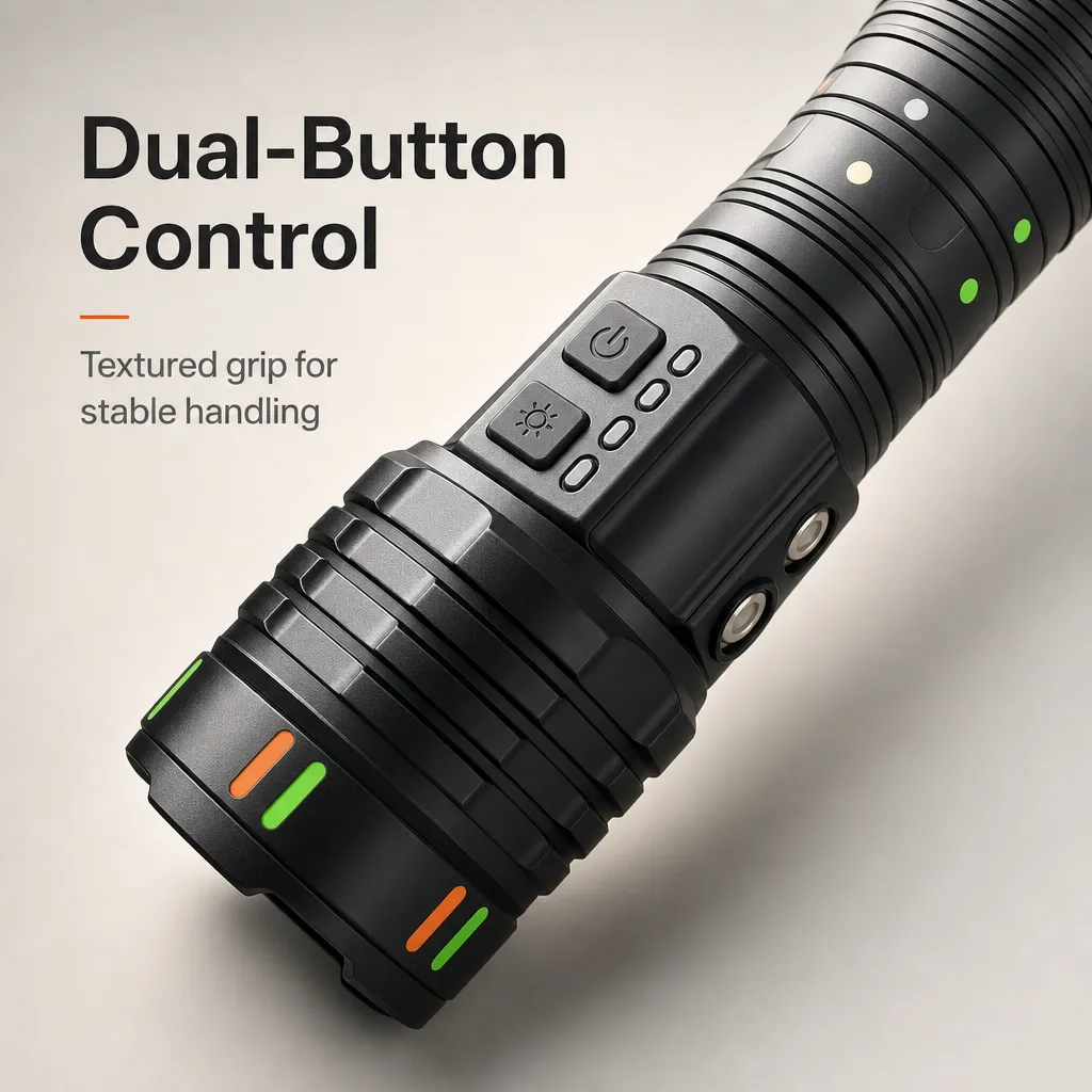 G420Y Rechargeable Laser Flashlight Zoomable Tactical Torch