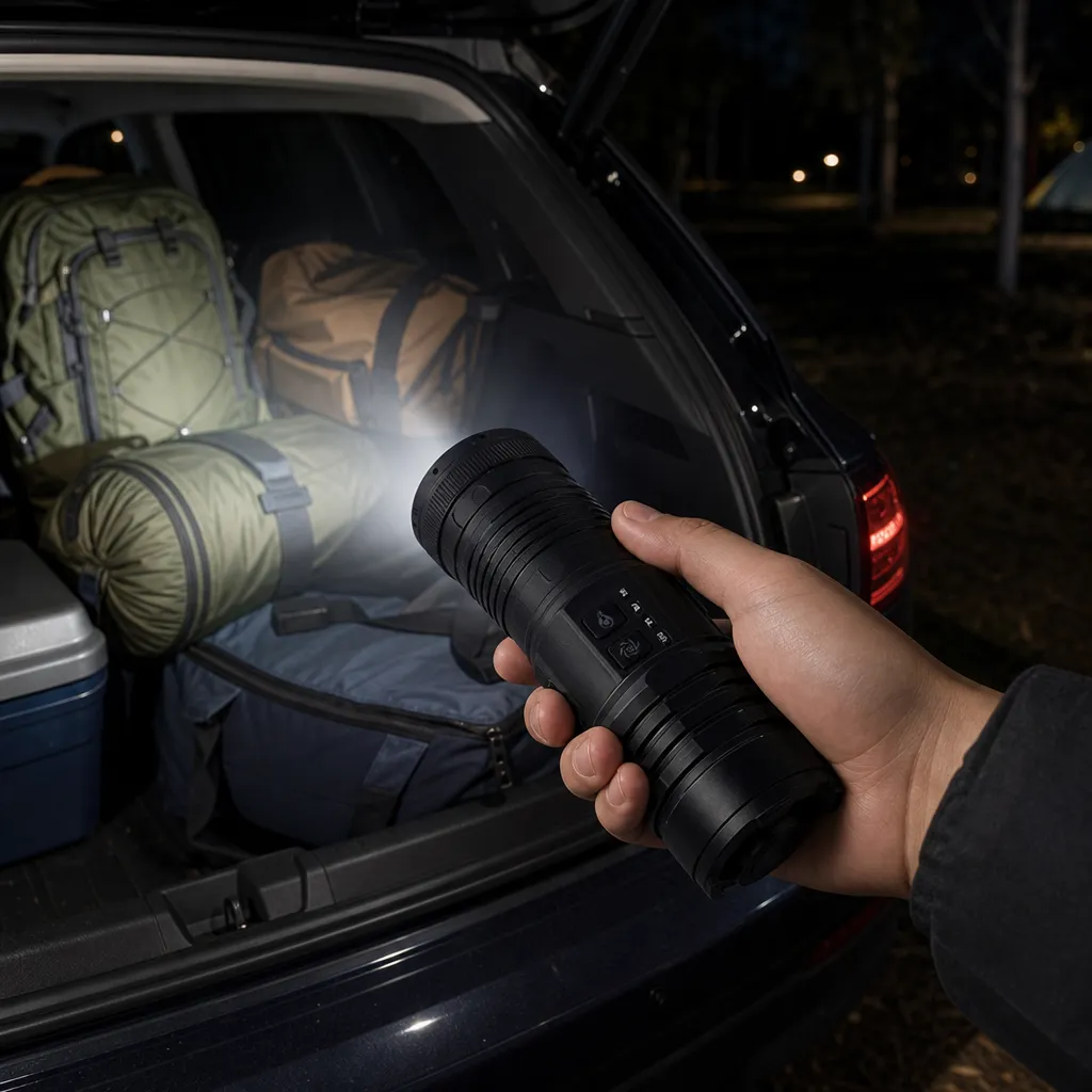 G421 Rechargeable Laser LED Flashlight Zoomable High Lumen Tactical Torch
