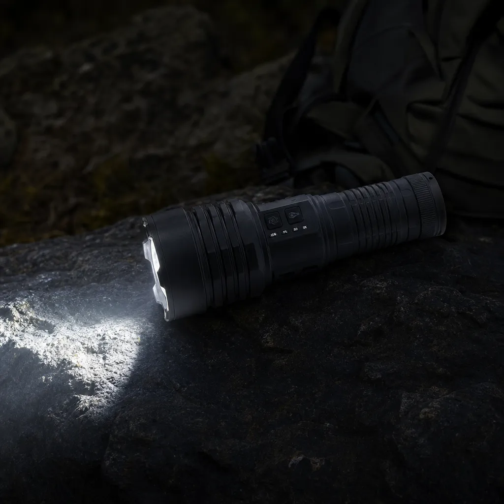 G421 Rechargeable Laser LED Flashlight Zoomable High Lumen Tactical Torch