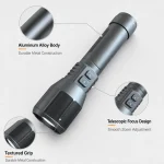G62-1 10 W Laser Zoom Flashlight 1000 lm Aluminum Alloy Rechargeable Torch