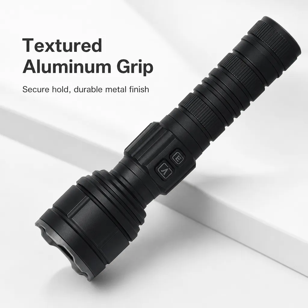 G62C Rechargeable Laser Flashlight Zoomable Torch