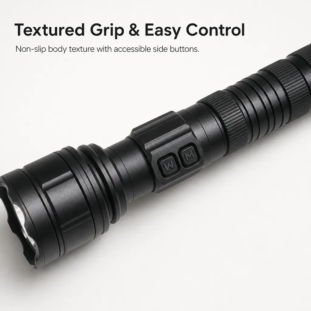 G62C Rechargeable Laser Flashlight Zoomable Torch