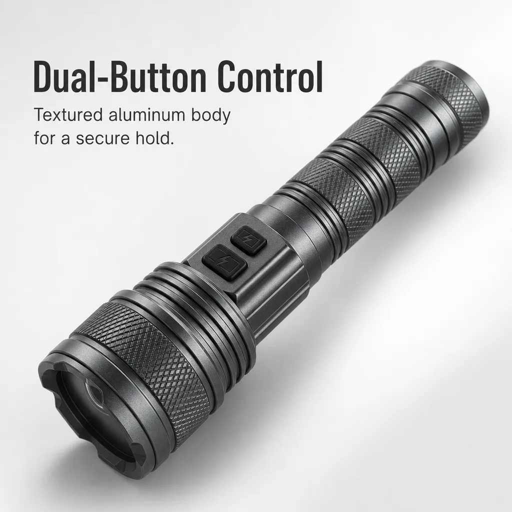 G63C Rechargeable Dual Laser LED Flashlight