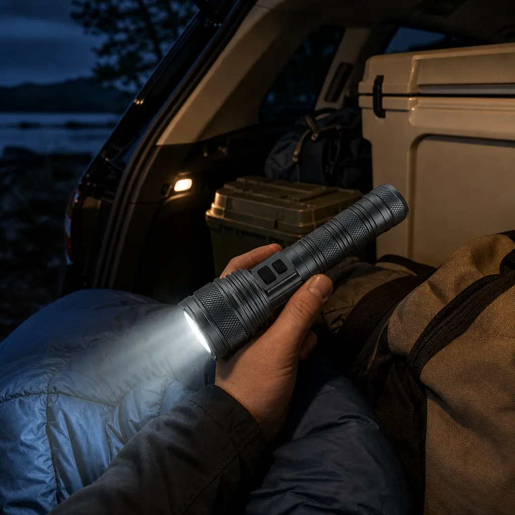 G63C Rechargeable Dual Laser LED Flashlight