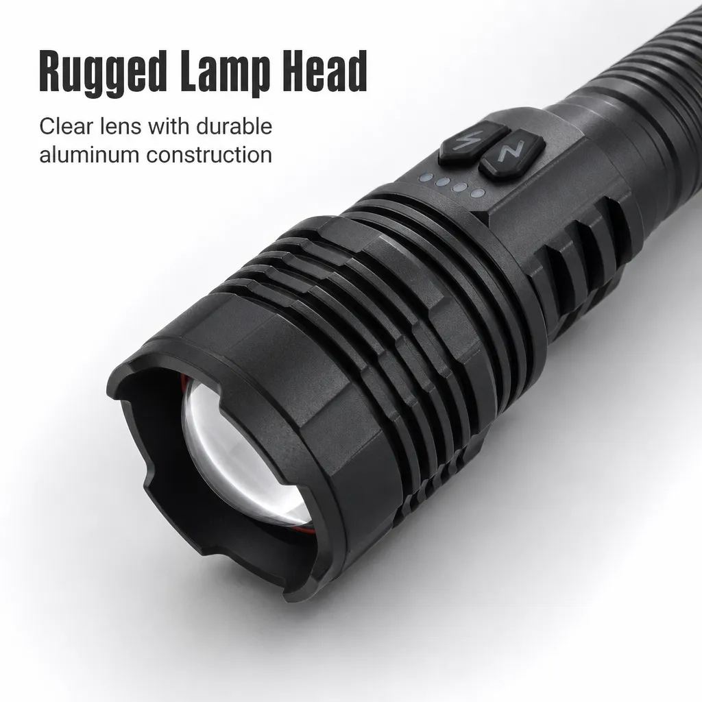 G64 Rechargeable Laser Flashlight Zoomable Tactical Torch