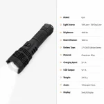 G64 Rechargeable Laser Flashlight Zoomable Tactical Torch