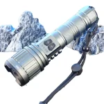 Aluminum Alloy USB Rechargeable IP65 Waterproof Strobe Zoom Flashlight
