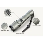 Aluminum Alloy USB Rechargeable IP65 Waterproof Strobe Zoom Flashlight