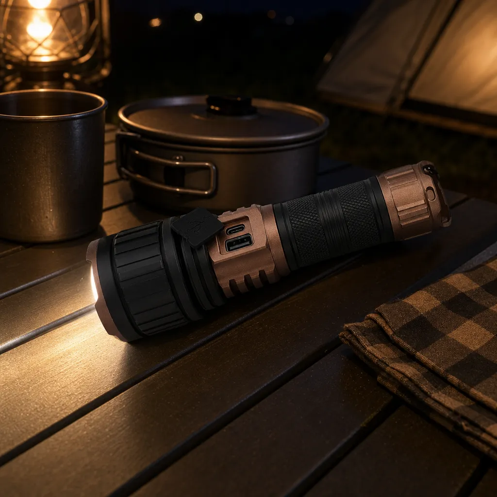 G65 Rechargeable LED Laser Flashlight Zoomable Tactical Torch