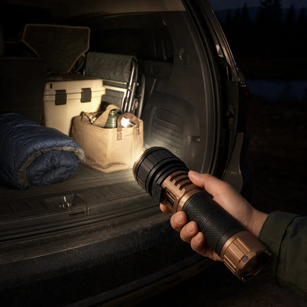 G65 Rechargeable LED Laser Flashlight Zoomable Tactical Torch