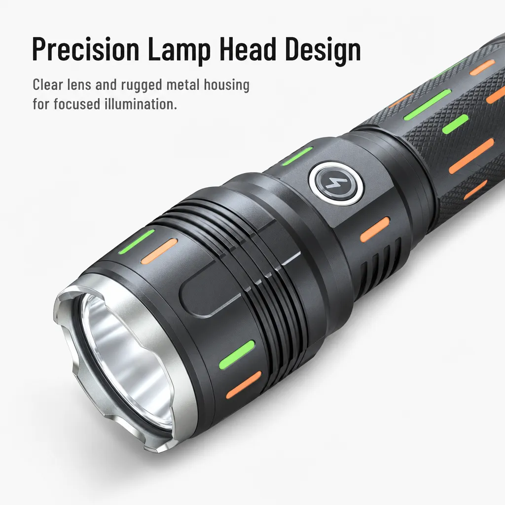 G66Y Rechargeable LED Laser Flashlight Zoomable Tactical Torch