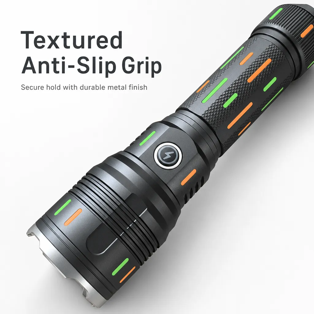 G66Y Rechargeable LED Laser Flashlight Zoomable Tactical Torch
