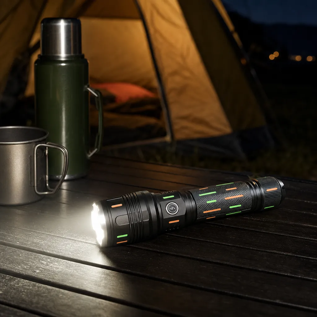 G66Y Rechargeable LED Laser Flashlight Zoomable Tactical Torch