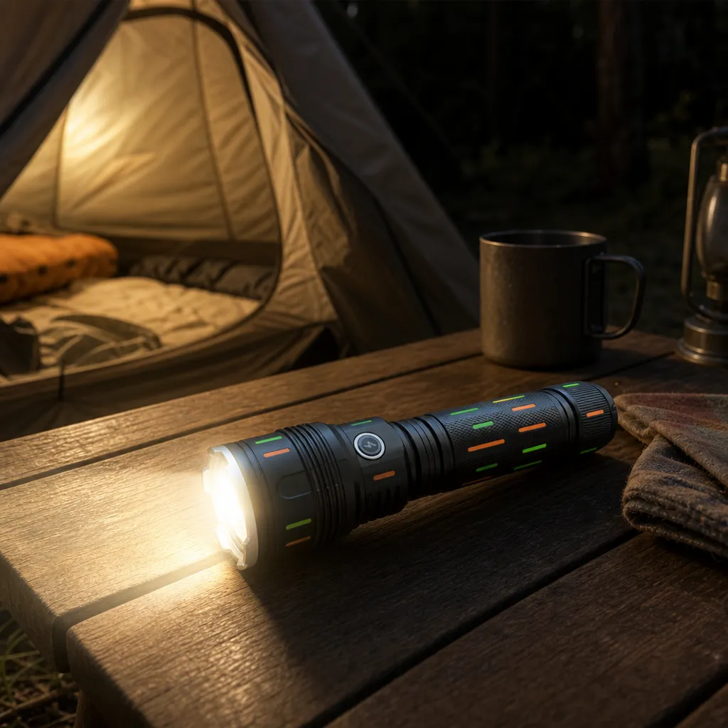 G66Y Rechargeable LED Laser Flashlight Zoomable Tactical Torch