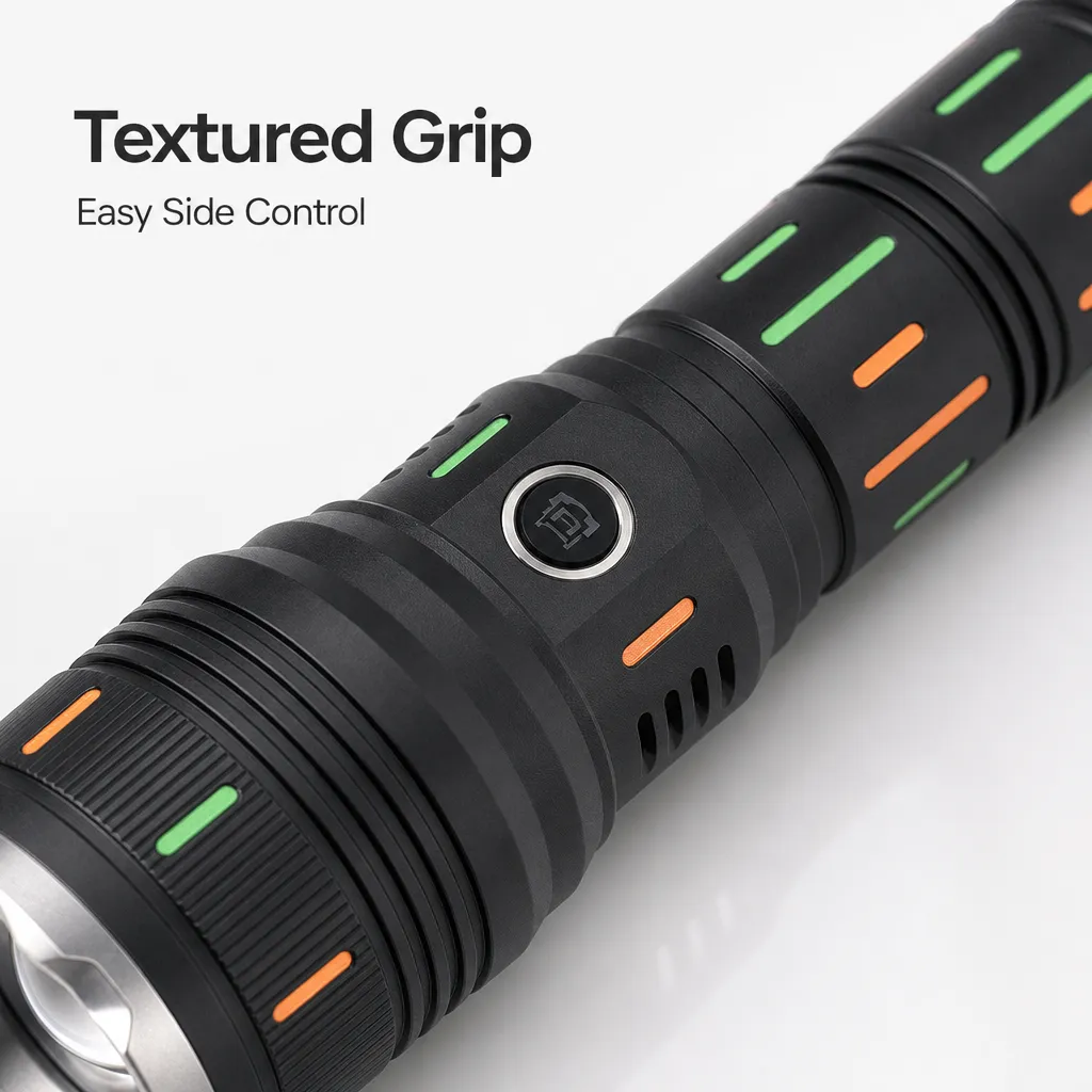G67Y Rechargeable Laser Flashlight Zoomable Tactical Torch