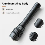 G68 Rechargeable Laser LED Flashlight Zoomable Tactical Torch