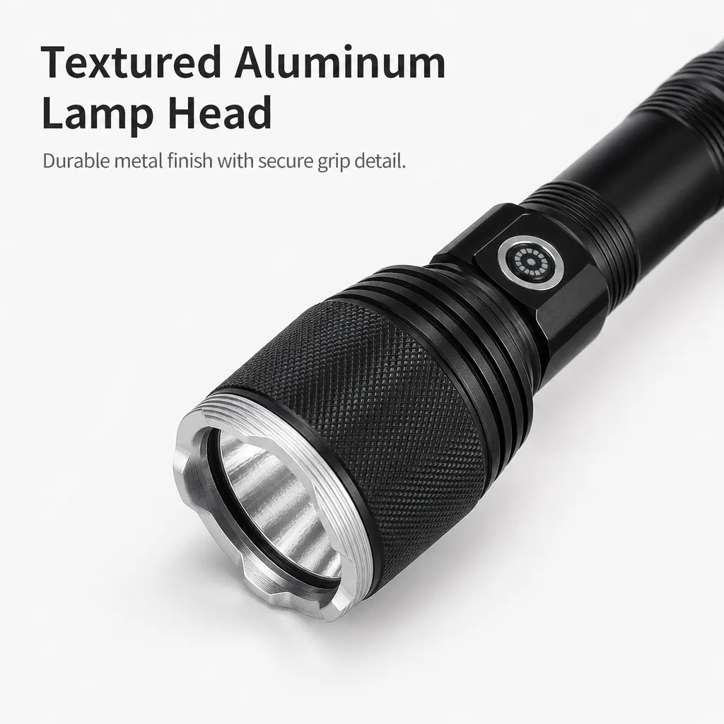 G72-2 10 W Laser Zoom Flashlight 1000 lm Aluminum Alloy Rechargeable Torch
