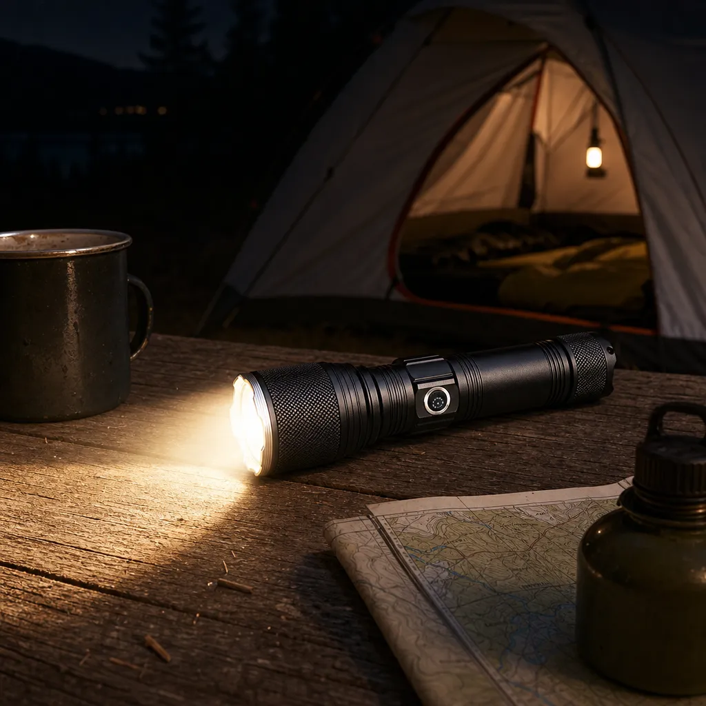 G72 10 W Laser Rechargeable Aluminum Alloy Zoom Flashlight