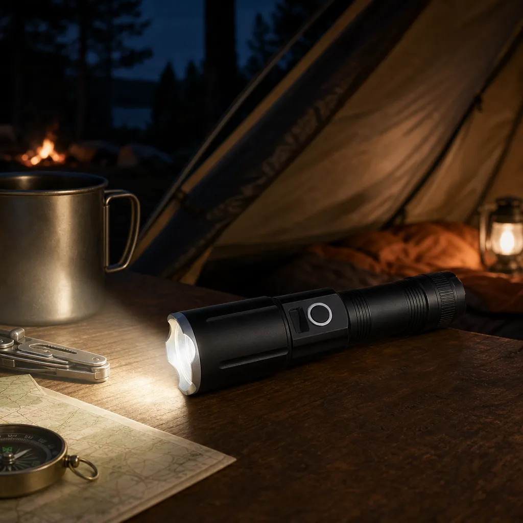 G72D 10 W Laser Rechargeable Zoom Flashlight 1000 lm Aluminum Alloy Torch