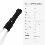 G72D 10 W Laser Rechargeable Zoom Flashlight 1000 lm Aluminum Alloy Torch