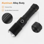 G72D 10 W Laser Rechargeable Zoom Flashlight 1000 lm Aluminum Alloy Torch