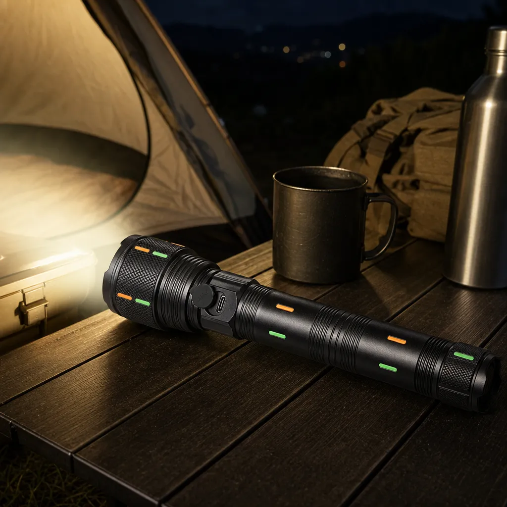 G72Y-3 10 W Laser Rechargeable Aluminum Alloy Zoom Flashlight
