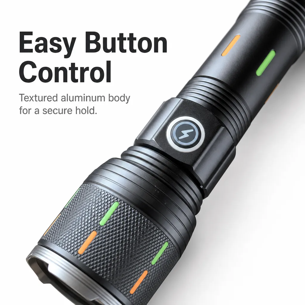 G72Y-5 10 W Zoomable Aluminum Alloy Flashlight