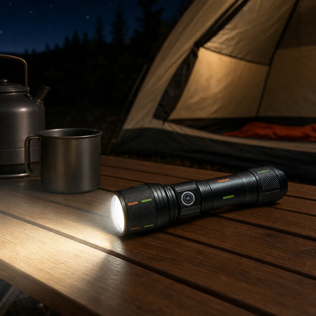 G72Y-5 10 W Zoomable Aluminum Alloy Flashlight