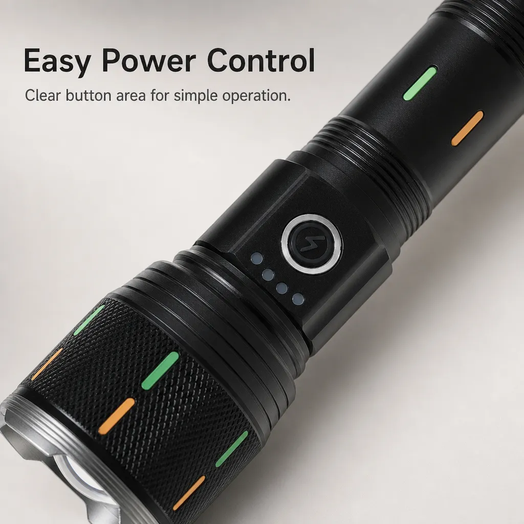 G72Y-6 10 W Laser Rechargeable Zoom Flashlight