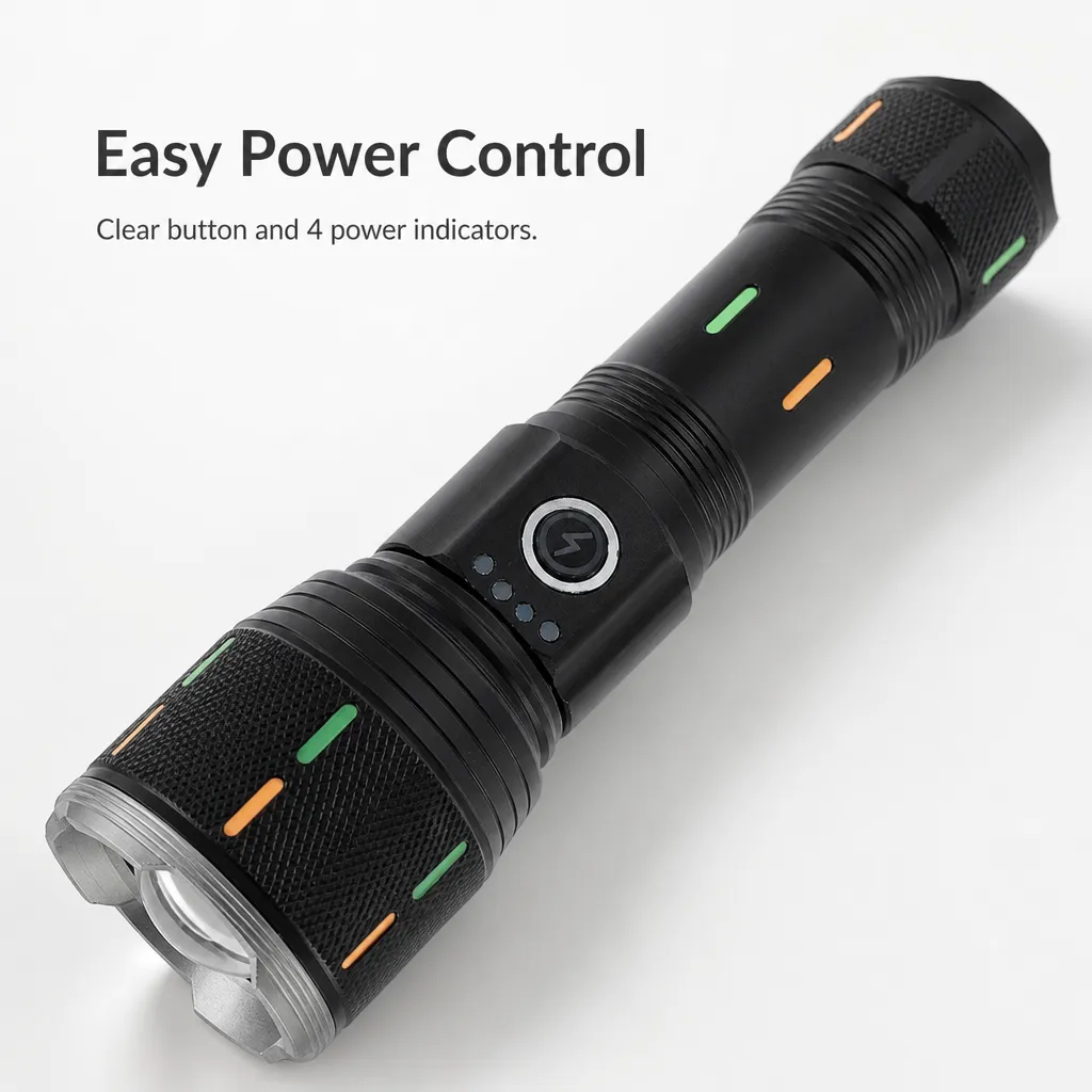 G72Y-6 10 W Laser Rechargeable Zoom Flashlight