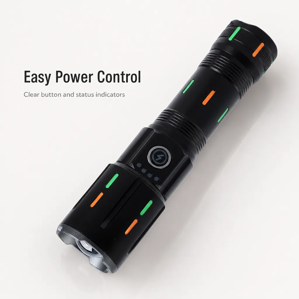 G72Y-8 10W Laser Zoom Flashlight 1000 lm Aluminum Alloy Rechargeable Torch