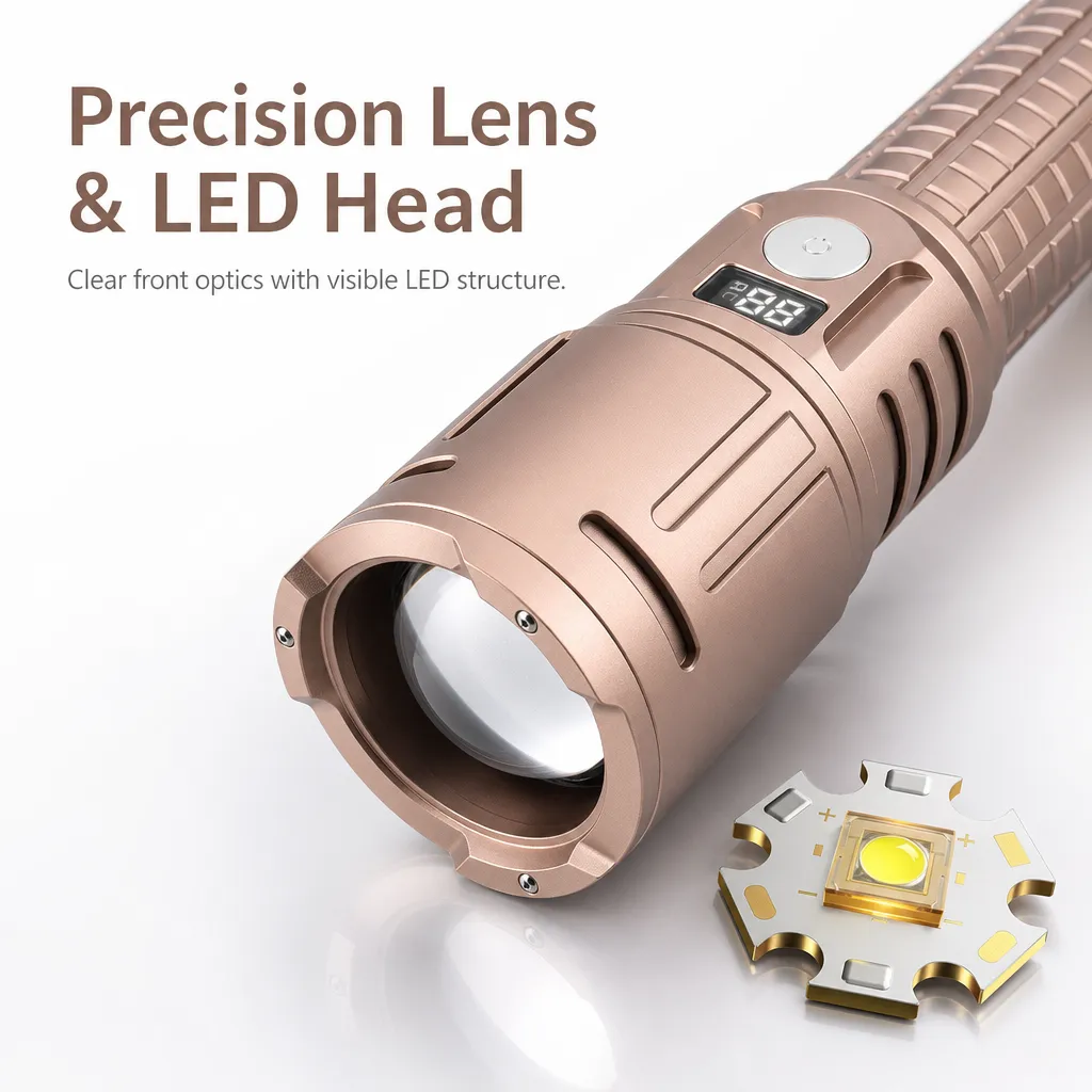 G73 30 W Laser Zoom Flashlight 1000 lm Rechargeable Aluminum Alloy Torch