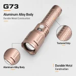 G73 30 W Laser Zoom Flashlight 1000 lm Rechargeable Aluminum Alloy Torch