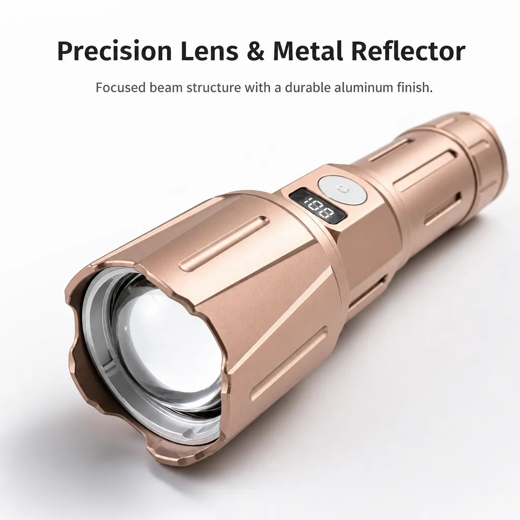 G74 30 W Laser Rechargeable Aluminum Zoom Flashlight