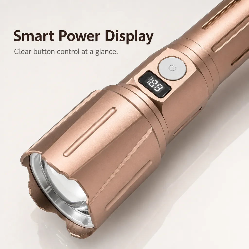 G74 30 W Laser Rechargeable Aluminum Zoom Flashlight