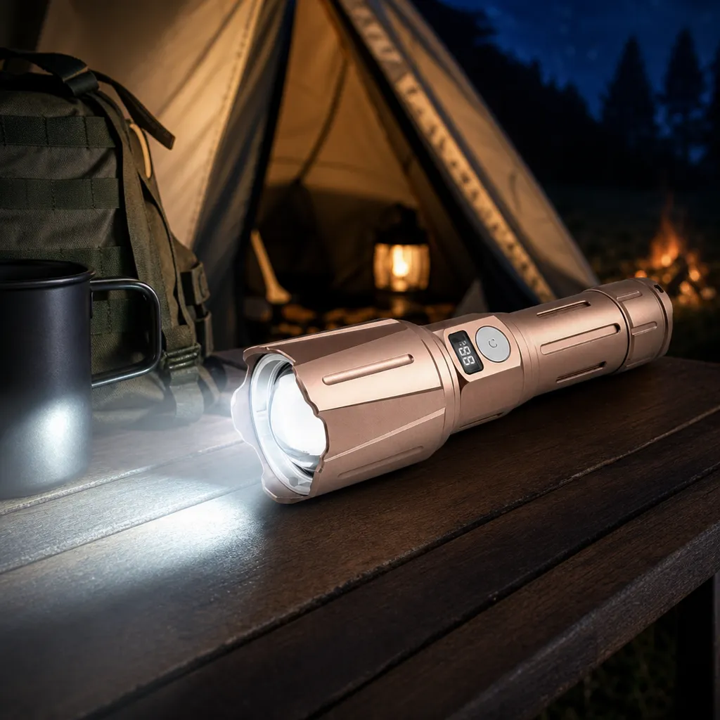 G74 30 W Laser Rechargeable Aluminum Zoom Flashlight